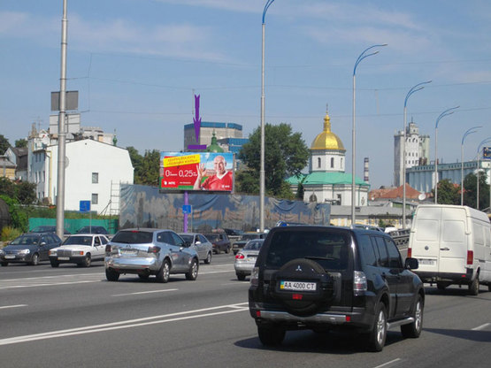 Фото рекламной плоскости по адресу ул.Набережно-Хрещатинская,  23