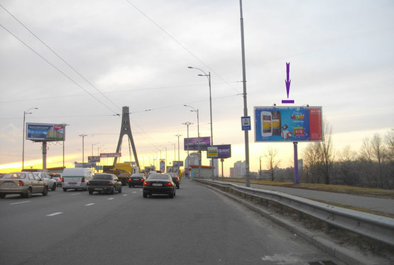 Фото рекламної площини за адресою Московский мост/пр.Ватутина напр. в центр