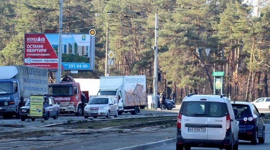 Фото рекламної площини за адресою Навои А. ул. / Миропольская ул., р-н "Юность", от рынка