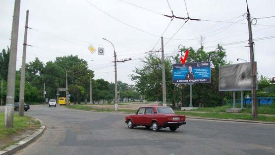 Фото рекламной плоскости по адресу Химиков пр / Смилянская ул, в центр