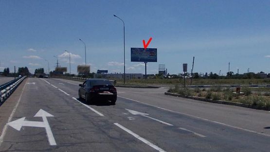 Фото рекламной плоскости по адресу Николаевское шоссе, въезд 1, до поворота на п.Степановка