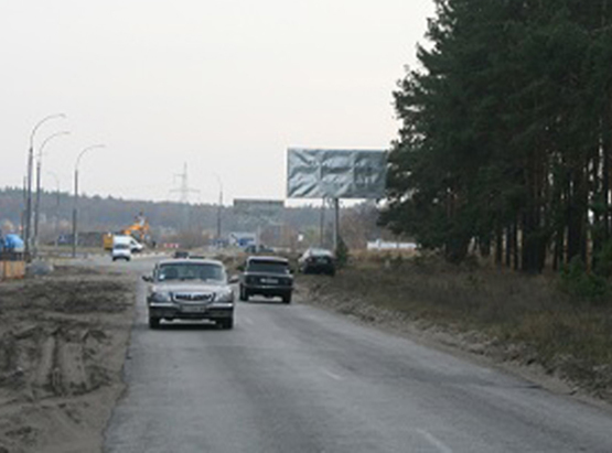 Фото рекламной плоскости по адресу ул. Соборная, выезд из Ирпеня на Ирпенскую трассу