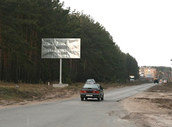 Фото рекламной плоскости по адресу ул. Соборная, въезд в Ирпень с Ирпенской трассы