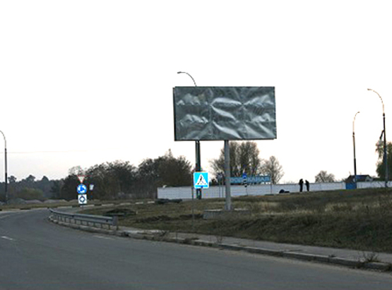 Фото рекламной плоскости по адресу ул. Соборная, на расстоянии 150м от круга, на  Киев