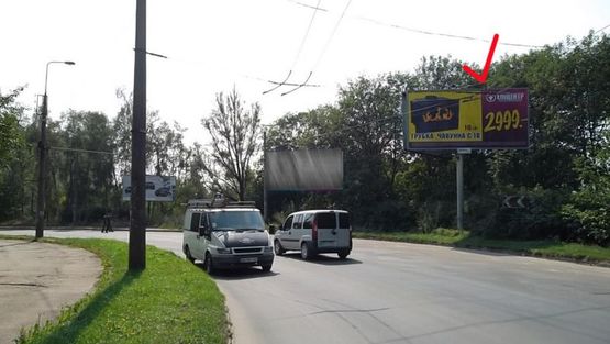 Фото рекламной плоскости по адресу Сливенская ул / Украинки Л ул, из центра Фото рекламной плоскости по адресу Сливенская ул / Украинки Л ул, из центра
