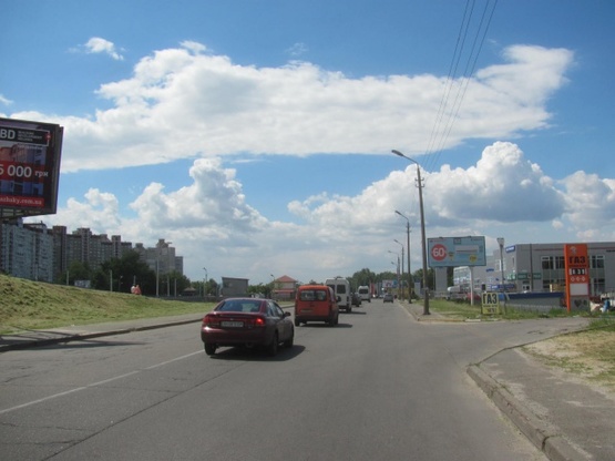 Фото рекламной плоскости по адресу Бальзака О. ул./ ул. Карла Маркса (АЗС "Народна", в сторону просп. Генерела Ватутина)