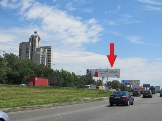 Фото рекламной плоскости по адресу Кольцевая дорога в районе ул. Зодчих, 30, (на разделительной полосе, АЗС "Shell"), по направлению Одесской пл.