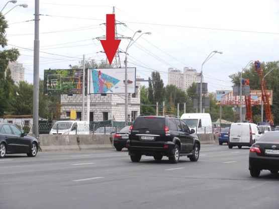 Фото рекламной плоскости по адресу Московский мост (100м от Тульской пл.,ТЦ "Макрос", ТРЦ "Plazma", "Sport Life", АЗС "Лукойл"), в направ. Московского моста.