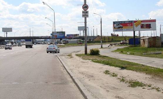 Фото рекламної площини за адресою Бажана/Днепровская набережная (А1) левый Фото рекламної площини за адресою Бажана/Днепровская набережная (А1) левый