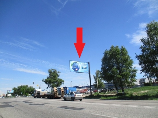 Фото рекламной плоскости по адресу Гагарина просп., напротив №352, (гипермаркет "Эпицентр", "Безлюдовский мясокомбинат", АЗС "БРОМ"), въезд в город, к аэропорту