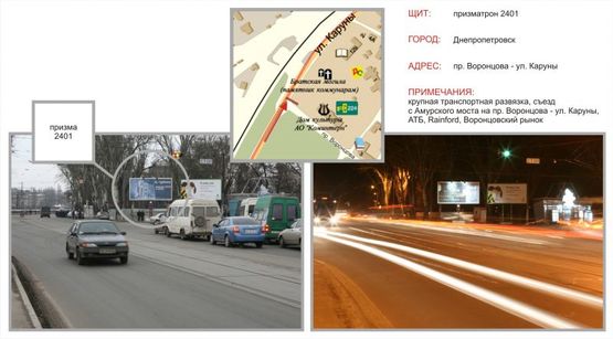 Фото рекламної площини за адресою пр.Воронцова-ул.Каруны, призма Фото рекламної площини за адресою пр.Воронцова-ул.Каруны, призма