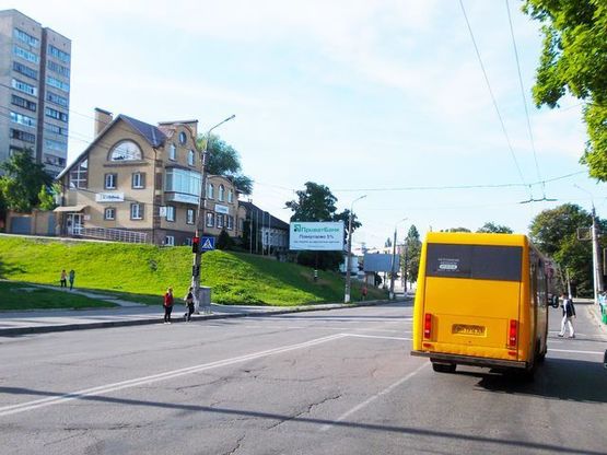 Фото рекламної площини за адресою Горького ул., 22 (райисполком) ("Ощадбанк","Кредобанк")