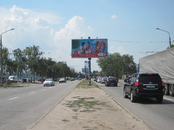 Фото рекламной плоскости по адресу Набережна магістраль  – вул.Немировича-Данченка, "Рибацький стан", напрямок руху до порту (призматрон)