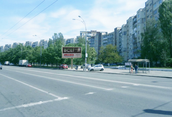 Фото рекламної площини за адресою Георгія Гонгадзе (Радянської України) проспект, 28 (зупинка міск. трансп. Аптека)