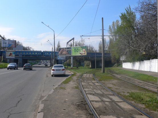 Фото рекламной плоскости по адресу Водопроводная ул. ЖД переезд левая А2 Фото рекламной плоскости по адресу Водопроводная ул. ЖД переезд левая А2