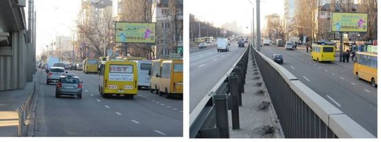 Фото рекламної площини за адресою Победы пр , 88 м. Нивки съезд с Щербаковского из центра