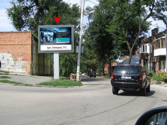 Фото рекламної площини за адресою m025B,вул. Виконкомівська - вул. Бородинська