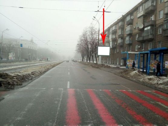 Фото рекламної площини за адресою t110A,вул. Робоча - вул. Театральна, напрямок до просп. Пушкіна