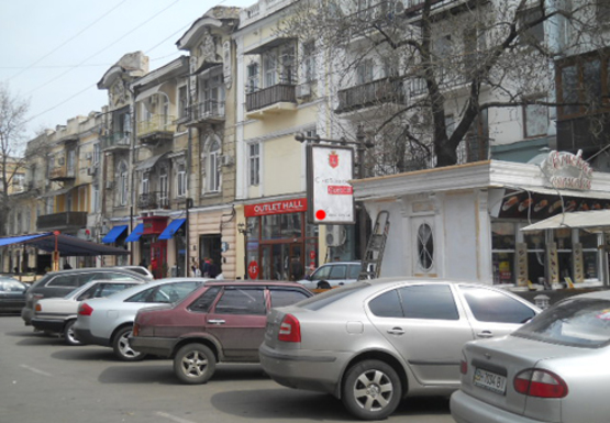 Фото рекламної площини за адресою Гаванная ул., 13 - Дерибасовская ул., 20 А