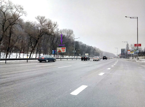 Фото рекламної площини за адресою Наддніпрянське шосе, 140 м до мосту Патона, напрямок в центр Фото рекламної площини за адресою Наддніпрянське шосе, 140 м до мосту Патона, напрямок в центр
