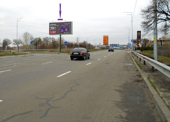 Фото рекламної площини за адресою пр. Оболонський  у напрямку Петрівки