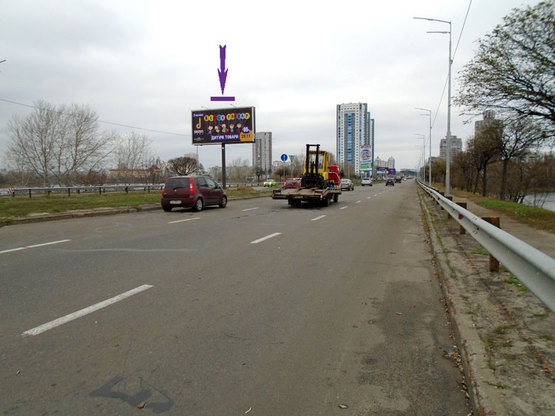 Фото рекламної площини за адресою пр. Оболонський   у напрямку  Вишгорода