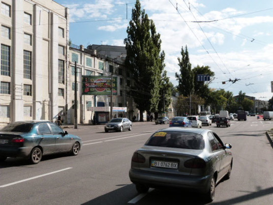 Фото рекламної площини за адресою просп. Свободы, 8а (ул.60л.Октября), перекр. с ул. Троицкой (Красина) и ул. Хорольской, район супермаркета «АТБ» и Электростанции