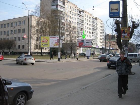 Фото рекламної площини за адресою ул.Кочерги 6 (центр города, м-н КЮЗ, рядом р-к Житний)