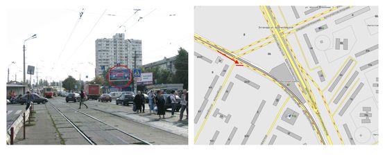 Фото рекламної площини за адресою Миропільська вул., 23/16 + вул. Юності