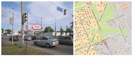 Фото рекламной плоскости по адресу Верховної Ради бул. + Червоногвардійська вул., 22-А,  права