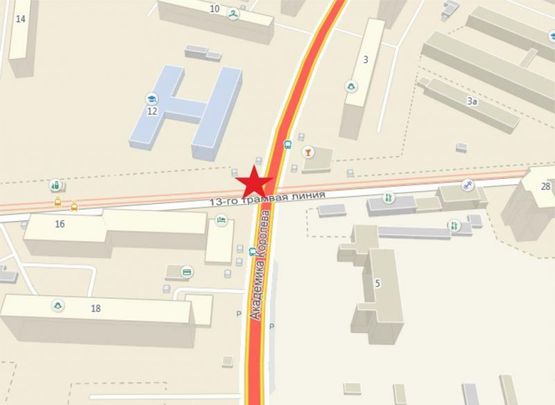 Фото рекламной плоскости по адресу ул. Ак. Королева, 5 / ОблГАИ