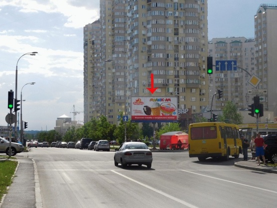 Фото рекламної площини за адресою Ахматовой ул. 44/11 перекресток с ул. Урловская