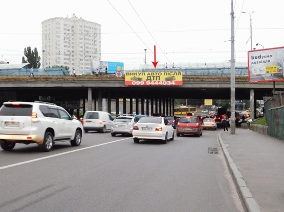 Фото рекламной плоскости по адресу Индустриальная ул./ Борщаговская ул., к пр-т Победы Фото рекламной плоскости по адресу Индустриальная ул./ Борщаговская ул., к пр-т Победы