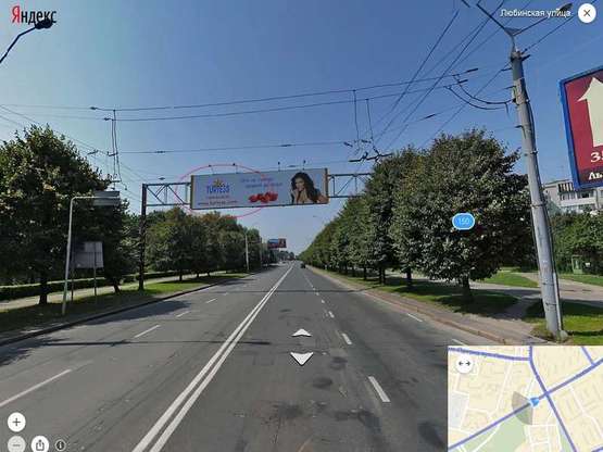 Фото рекламной плоскости по адресу Любінська-Виговського (до Аеропорта) лівий