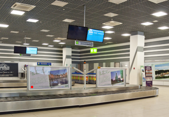 Фото рекламної площини за адресою Зал получения багажа, 1 этаж (Терминал А)