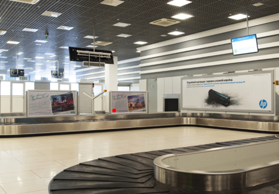 Фото рекламної площини за адресою Зал получения багажа, 1 этаж (Терминал А)