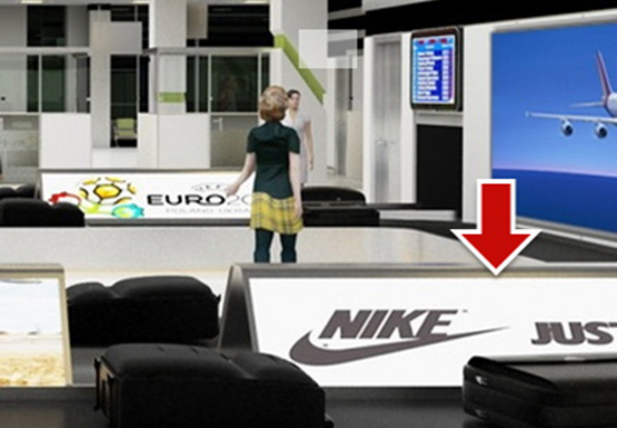 Фото рекламной плоскости по адресу Зал получения багажа, 1 этаж (Терминал А)