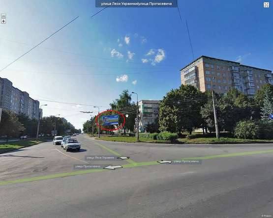 Фото рекламной плоскости по адресу Протасевича - Л. Українки Фото рекламной плоскости по адресу Протасевича - Л. Українки