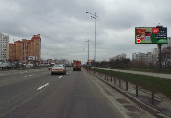 Фото рекламной плоскости по адресу Бажана пр., 26 (напротив) Фото рекламной плоскости по адресу Бажана пр., 26 (напротив)