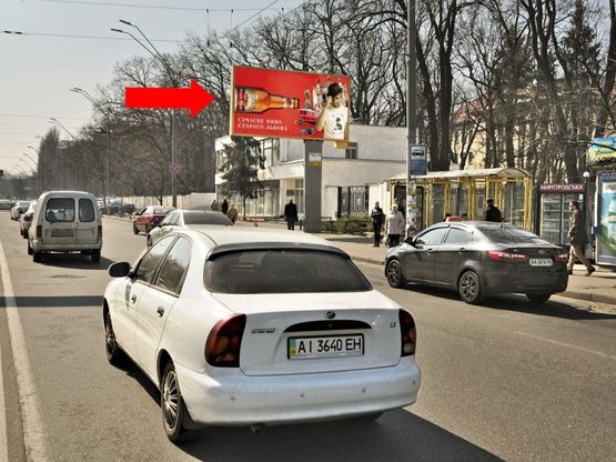 Фото рекламної площини за адресою Воздухофлотский пр., 28 - Соломенская пл., в сторону Севастопольска пл.