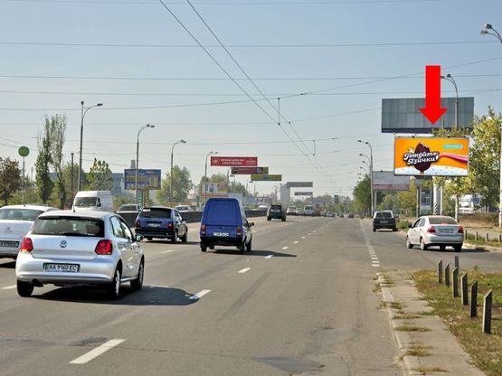 Фото рекламної площини за адресою Ватутина пр., 50м. до АЗС в сторону р-н Петровка