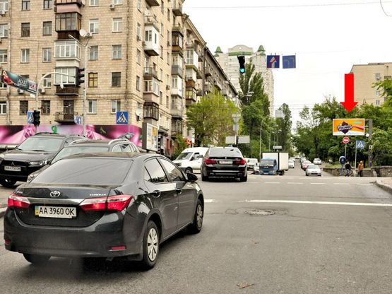 Фото рекламної площини за адресою Тверская ул. / Б. Васильковская ул., в центр Фото рекламної площини за адресою Тверская ул. / Б. Васильковская ул., в центр