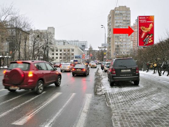 Фото рекламной плоскости по адресу Старонаводницкая ул., 1/45, в сторону Алмазова ул. (бывш. Кутузова ул.)