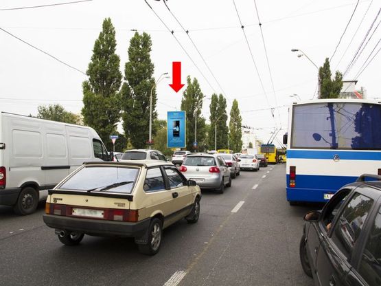 Фото рекламної площини за адресою Б. Васильковская ул. (бывш. Красноармейская ул.), 145, ст. м. "Лыбедская", в сторону центра