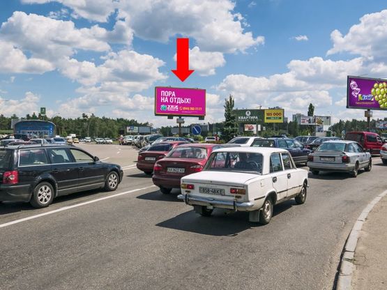 Фото рекламной плоскости по адресу Харьковская пл., разделитель, выезд с Харьковское шоссе в сторону пр. Бажана Фото рекламной плоскости по адресу Харьковская пл., разделитель, выезд с Харьковское шоссе в сторону пр. Бажана