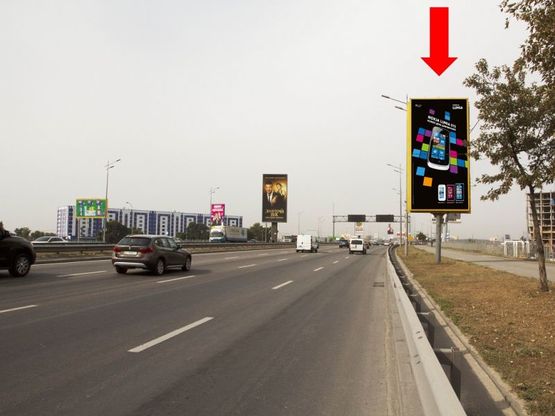 Фото рекламной плоскости по адресу Бажана пр., 140м от ст. м. "Славутич", в сторону мост Южный Фото рекламной плоскости по адресу Бажана пр., 140м от ст. м. "Славутич", в сторону мост Южный