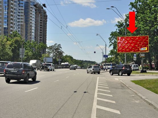 Фото рекламной плоскости по адресу Победы пр., 125, напротив, 70м к ас "Дачная", из центра