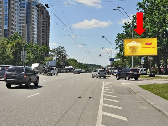 Фото рекламної площини за адресою Победы пр., 125, напротив, 70м к ас "Дачная", из центра Фото рекламної площини за адресою Победы пр., 125, напротив, 70м к ас "Дачная", из центра