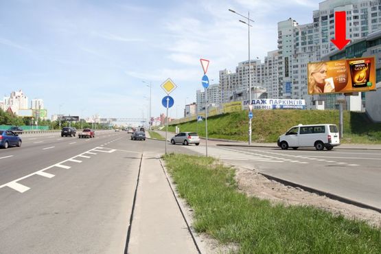 Фото рекламной плоскости по адресу Бажана пр., ст. м. "Осокорки", в сторону ст. м. "Позняки"