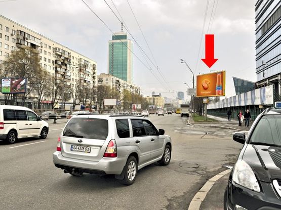 Фото рекламної площини за адресою Победы пр. / Шолуденка ул., возле ЗАГСа, в сторону Победы пл.